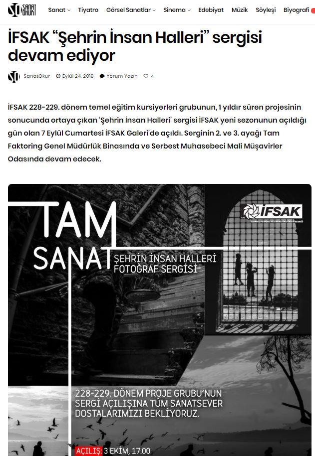 Şehrin İnsan Halleri Sergisi – Basında yer alan haberler