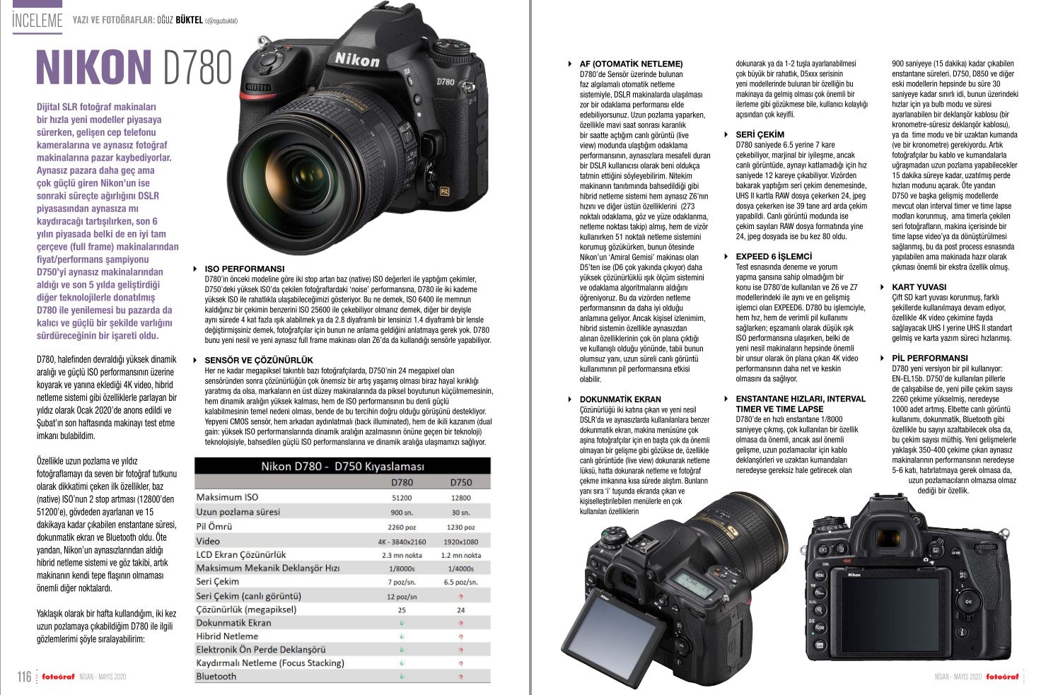 Fotoğraf Dergisi Nisan-Mayıs 2020 Sayısı: Nikon D780 İnceleme